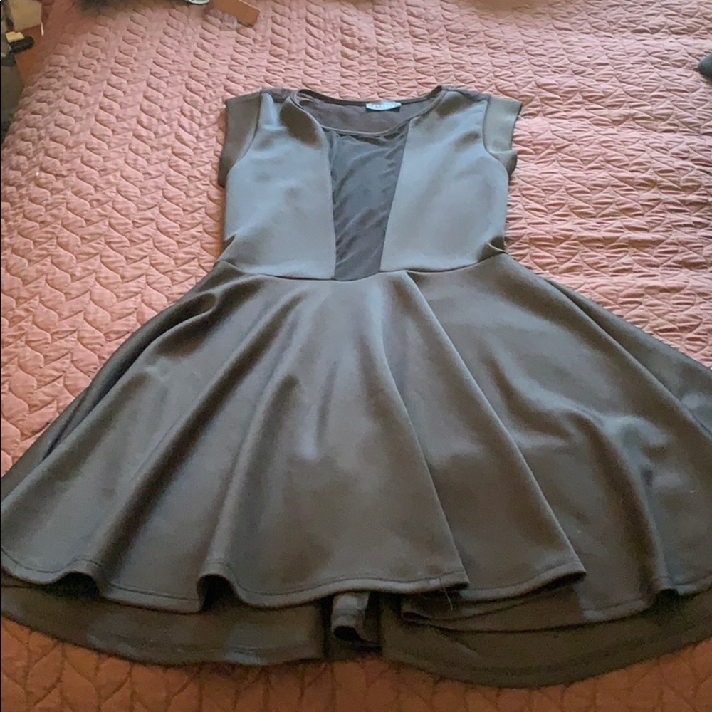 Backless little black babydoll dress